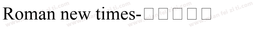 Roman new times字体转换